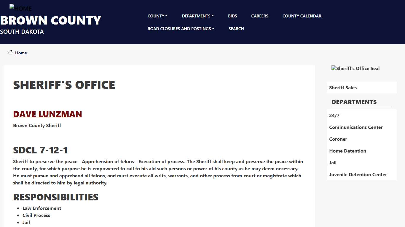 Sheriff's Office | Brown County