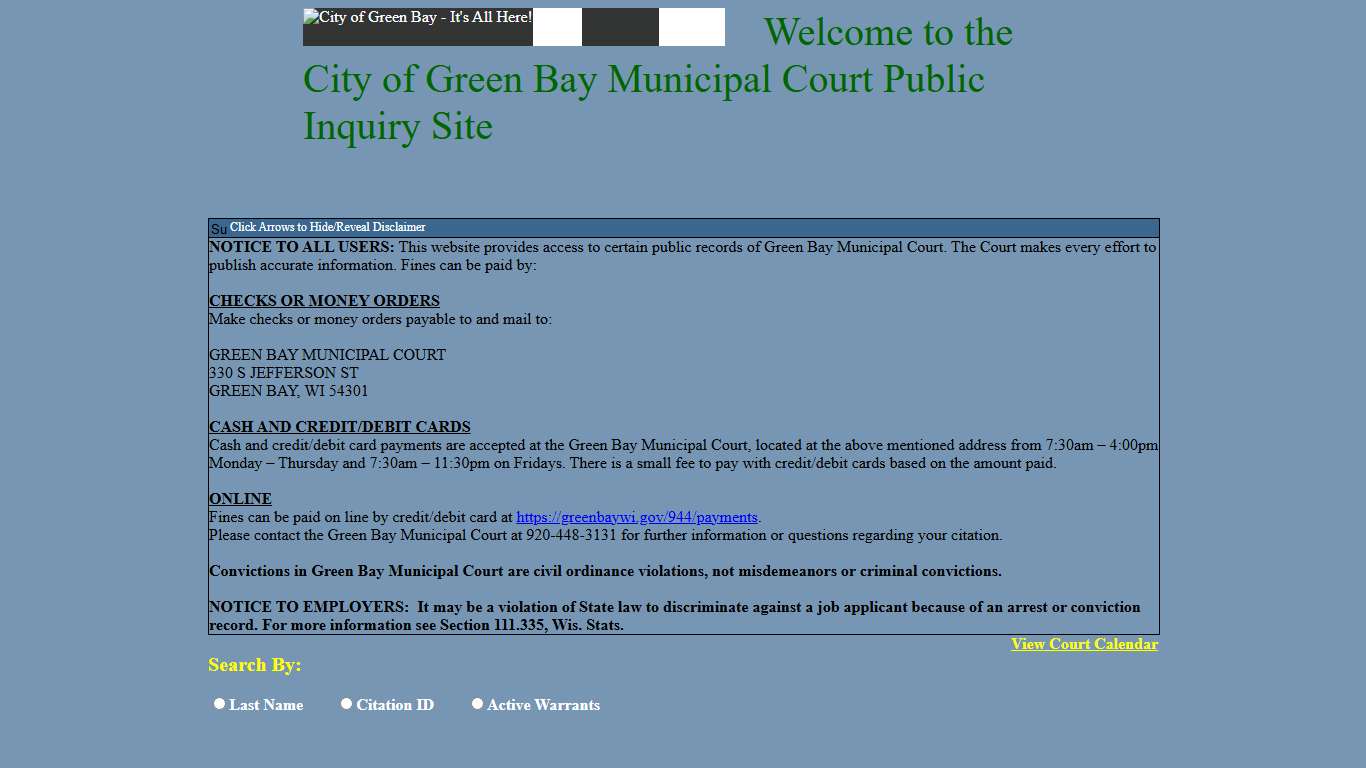 Municipal Court Cases